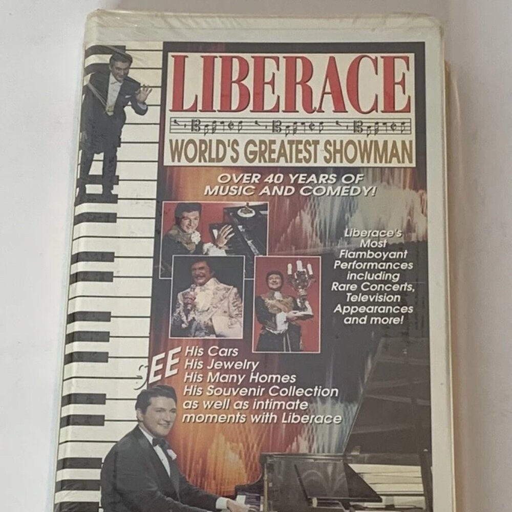 Liberace World's Greatest Showman 1992 VHS Movie Tape Clamshell Case Brand New